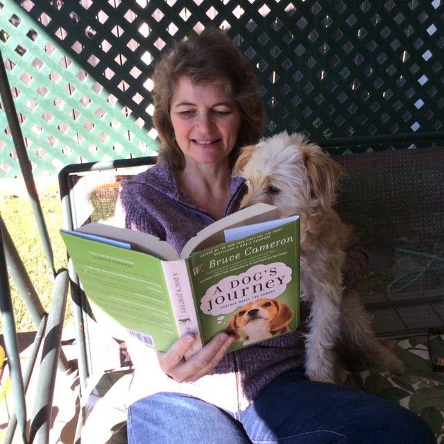 We were asked to bring in pictures to school of us reading.  This is mine.